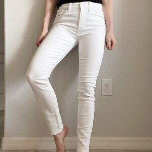 Madewell High Riser Skinny Jeans in White - Size 25